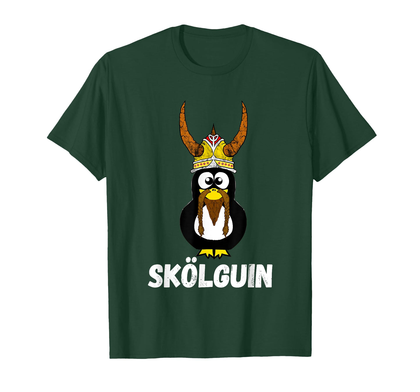 Skol Penguin Water Bird Funny Viking Nordic Horned Helmet T-Shirt
