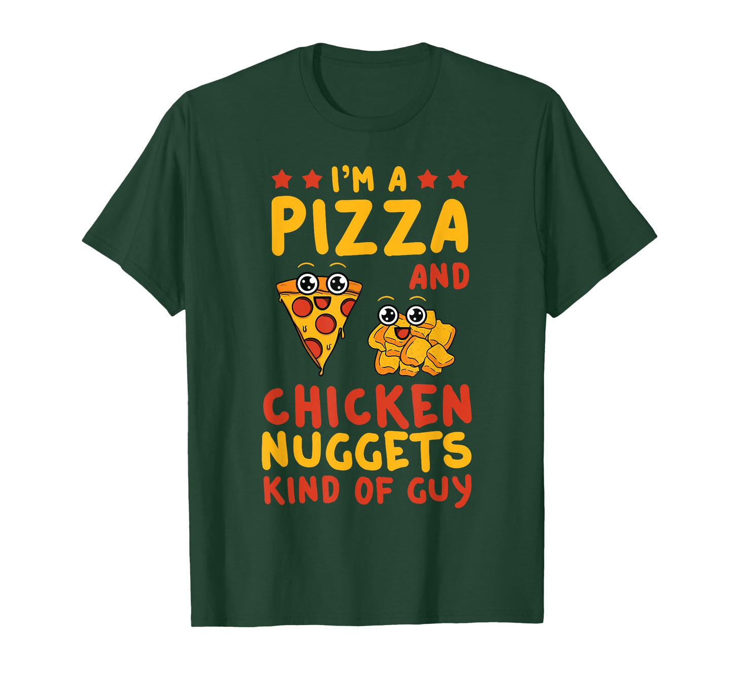 Chicken Nugget Pizza Lovers Nuggies Fans Nug Fast Food T-Shirt