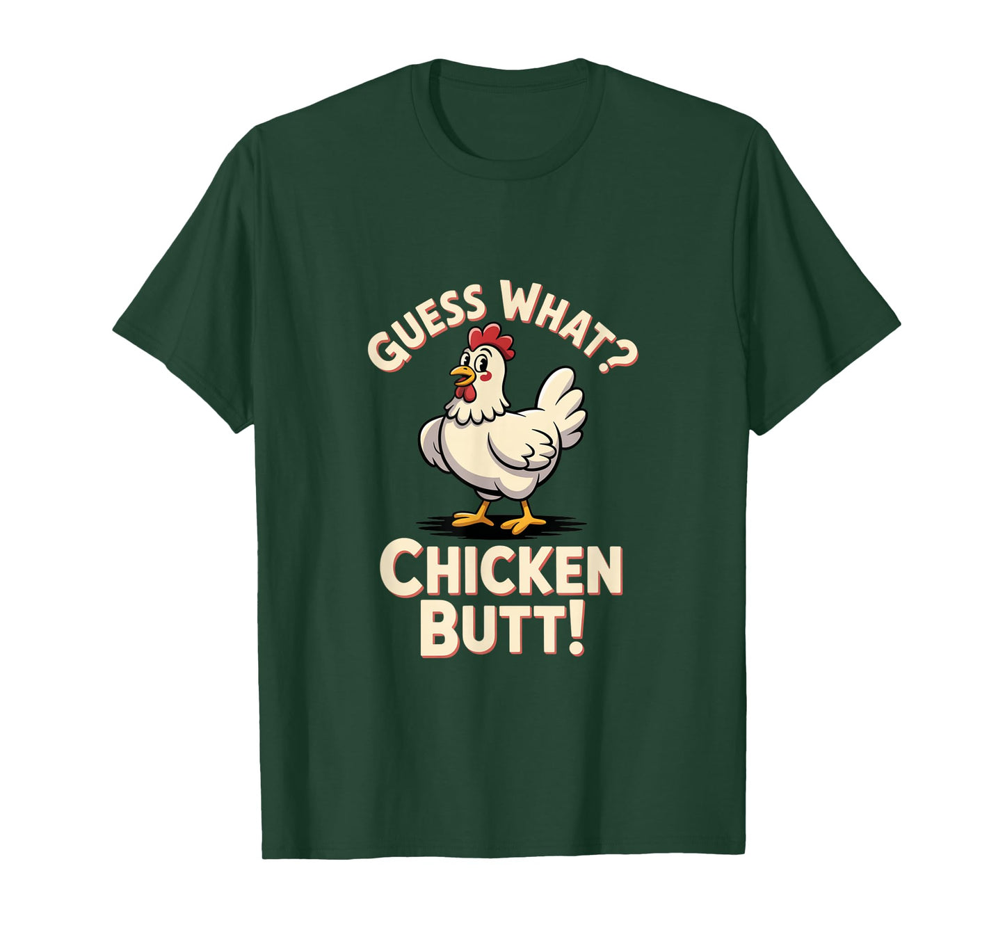 Guess What Chicken Butt Classic Kids Joke Design T-Shirt