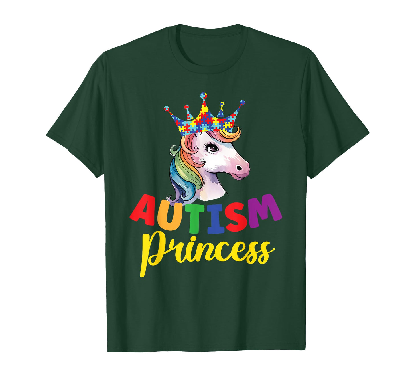 Autism Princess Cute Unicorn Daughter Girl Autism Awareness T-Shirt