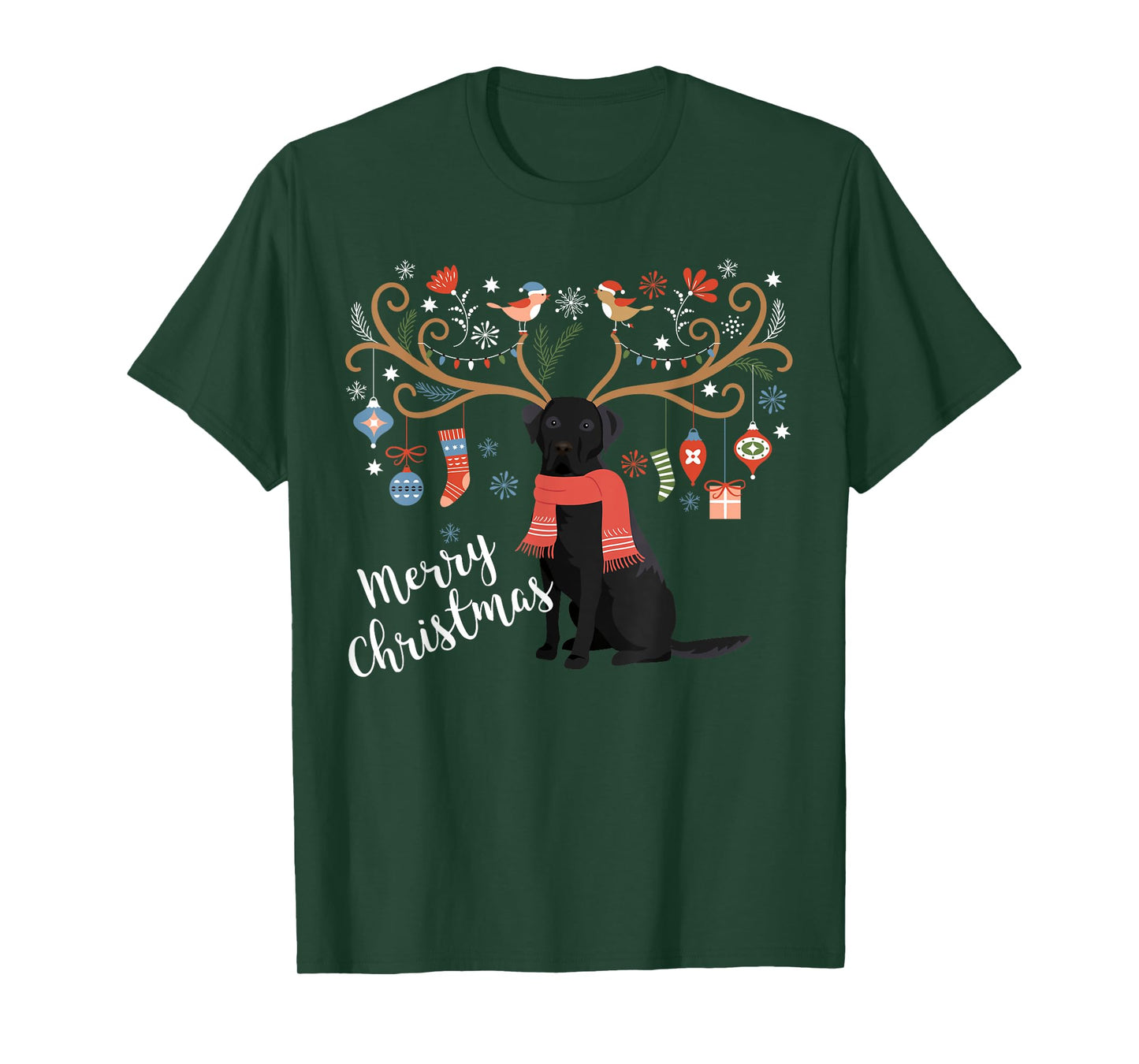 Black Labrador Retriever Christmas Shirt Dog