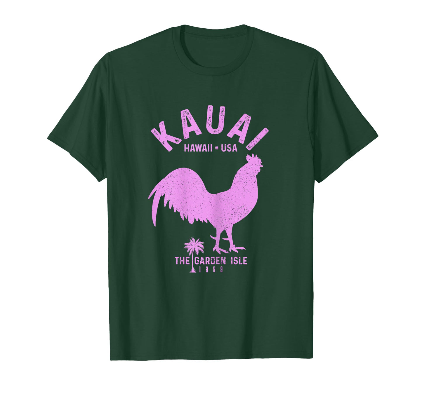 Kauai 1959 The Garden Isle Chicken Hawaii Vintage Hawaiian T-Shirt