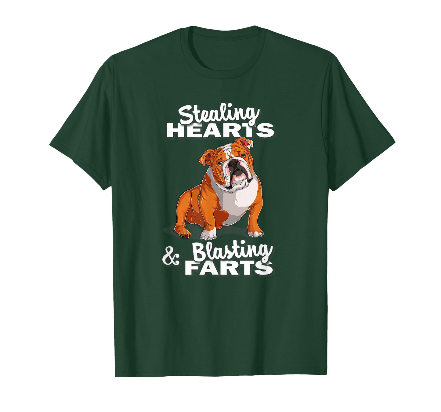 Funny Stealing Hearts Blasting Farts English Bulldog T-Shirt