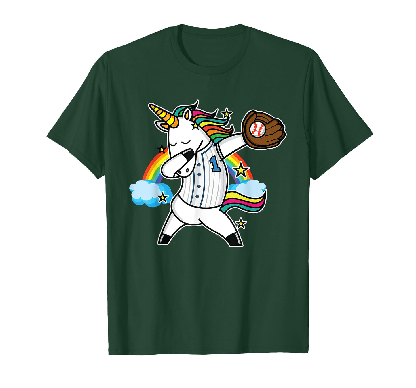 Unicorn Baseball Rainbow Baseball Lover I Unicorn Baseball T-Shirt
