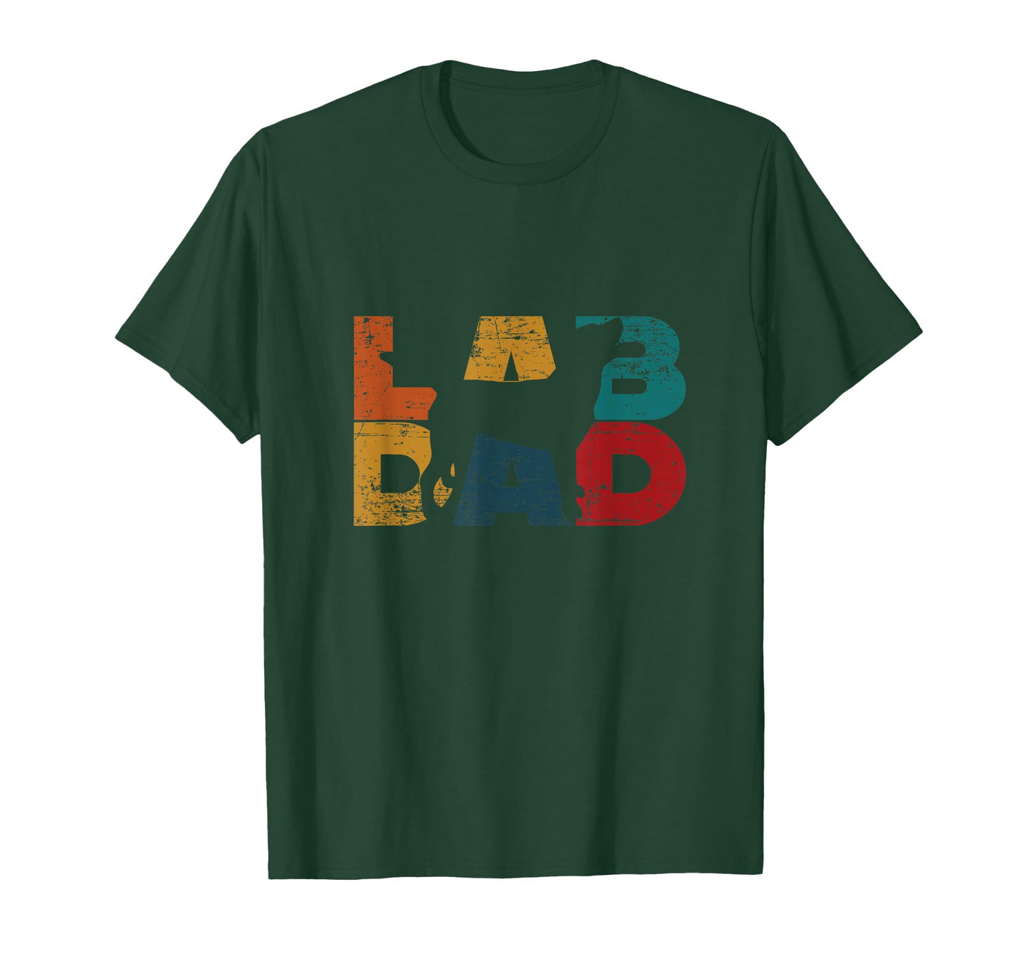 Retro Lab Lover Labrador Black Lab Dad T-Shirt