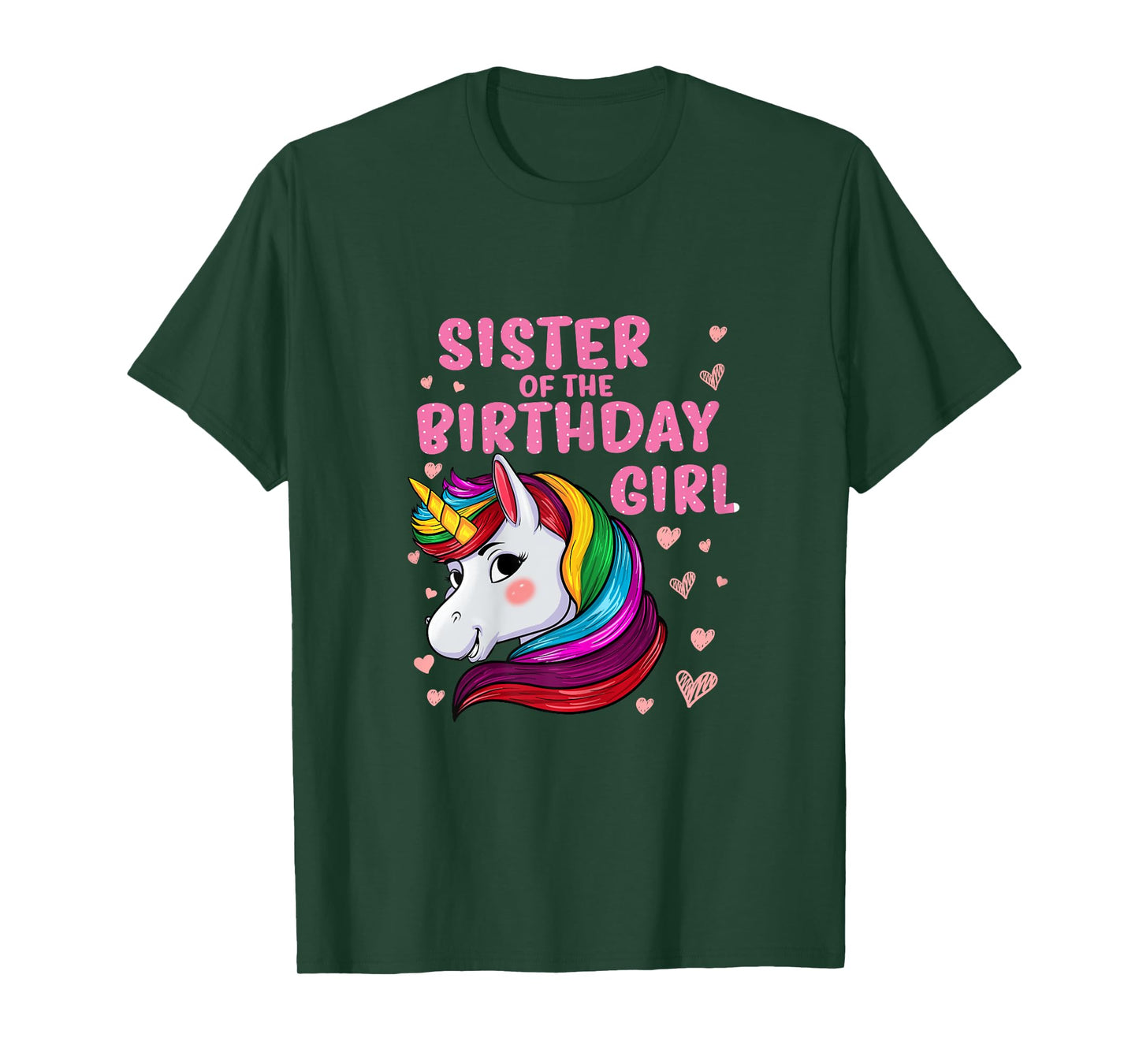 Unicorn Sister Of The Birthday Girl T-Shirt