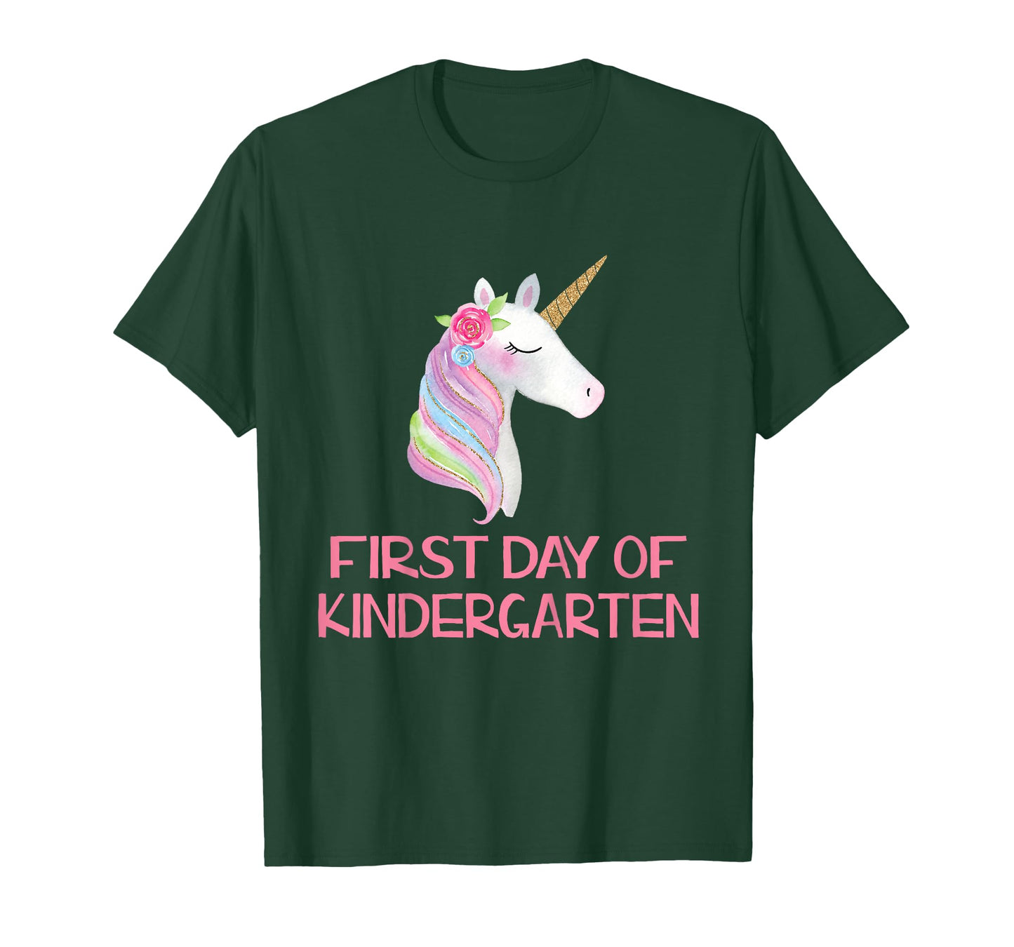 Cute First Day of Kindergarten Unicorn Shirt for Girls T-Shirt
