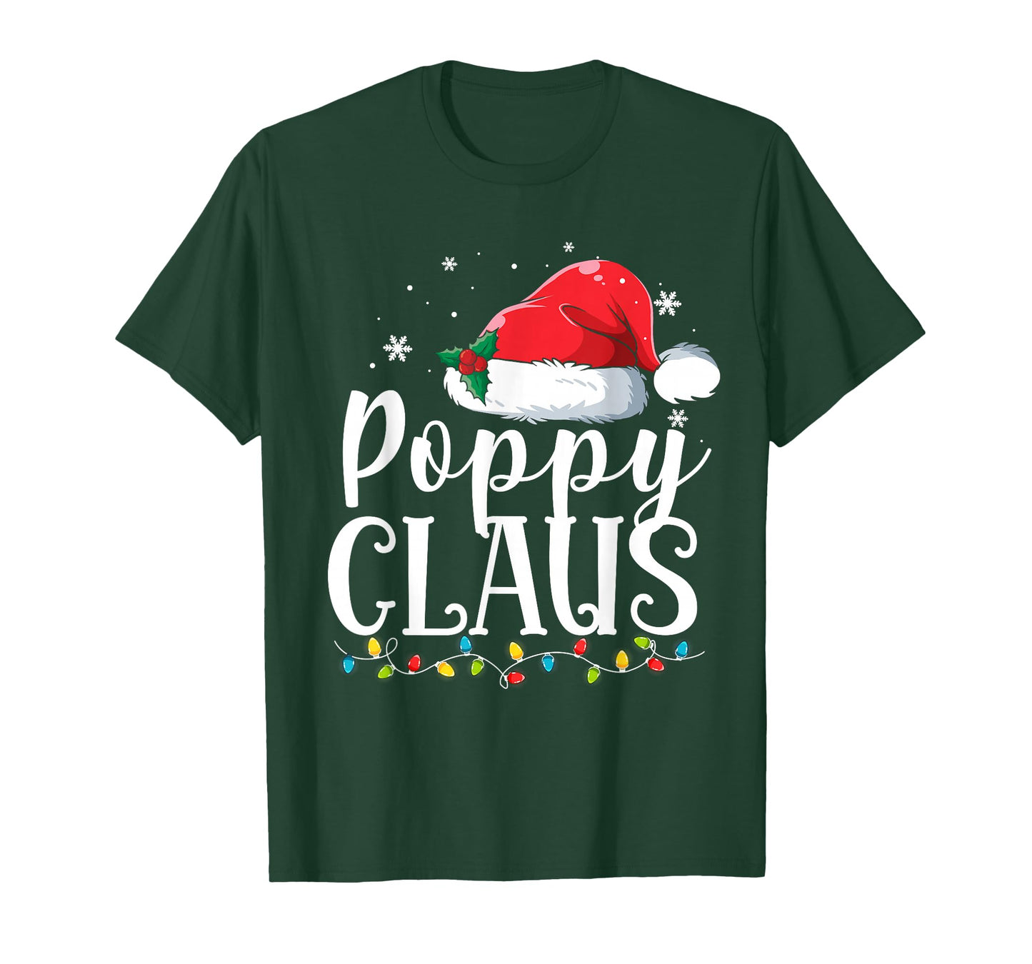 Poppy Claus Christmas Family Matching Pajamas Funny Xmas T-Shirt