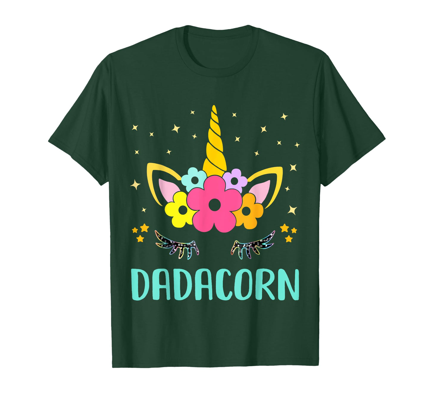 Dadacorn Dadicorn Daddycorn Unicorn Dad kids Fathers Day Tee T-Shirt