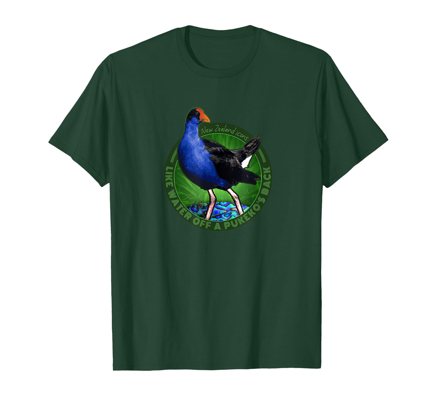 WATER OFF A PUKEKO BACK NEW ZEALAND KIWI BIRD T-Shirt