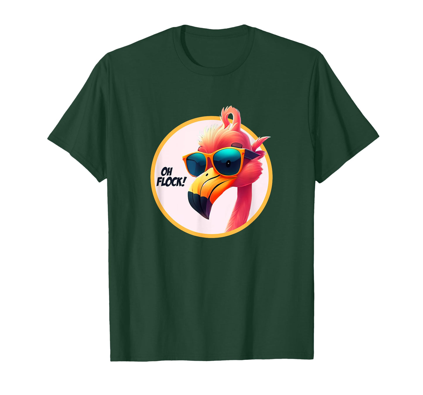 Oh Flock! Funny Adult Humor Flamingo Joke Pun Gag T-Shirt