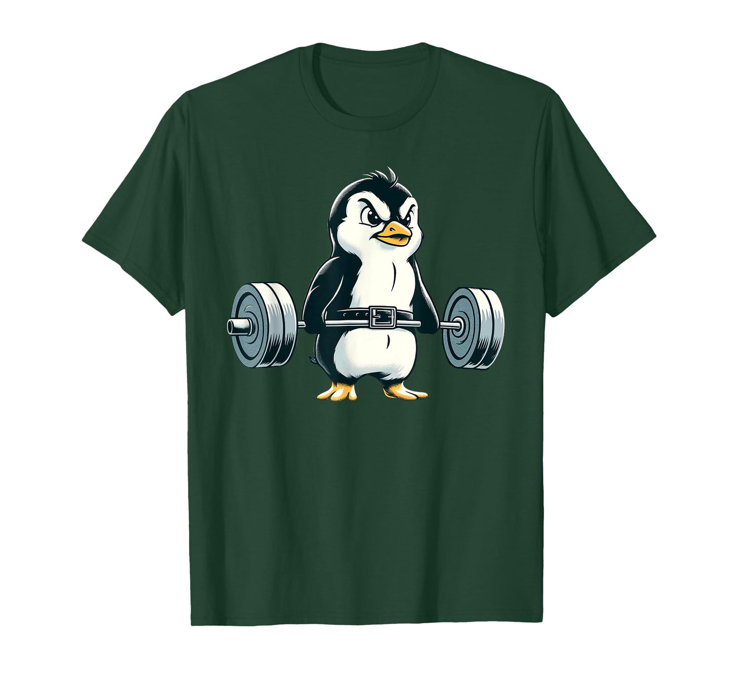 Penguin Powerlifting Weightlifting Gym Workout T-Shirt