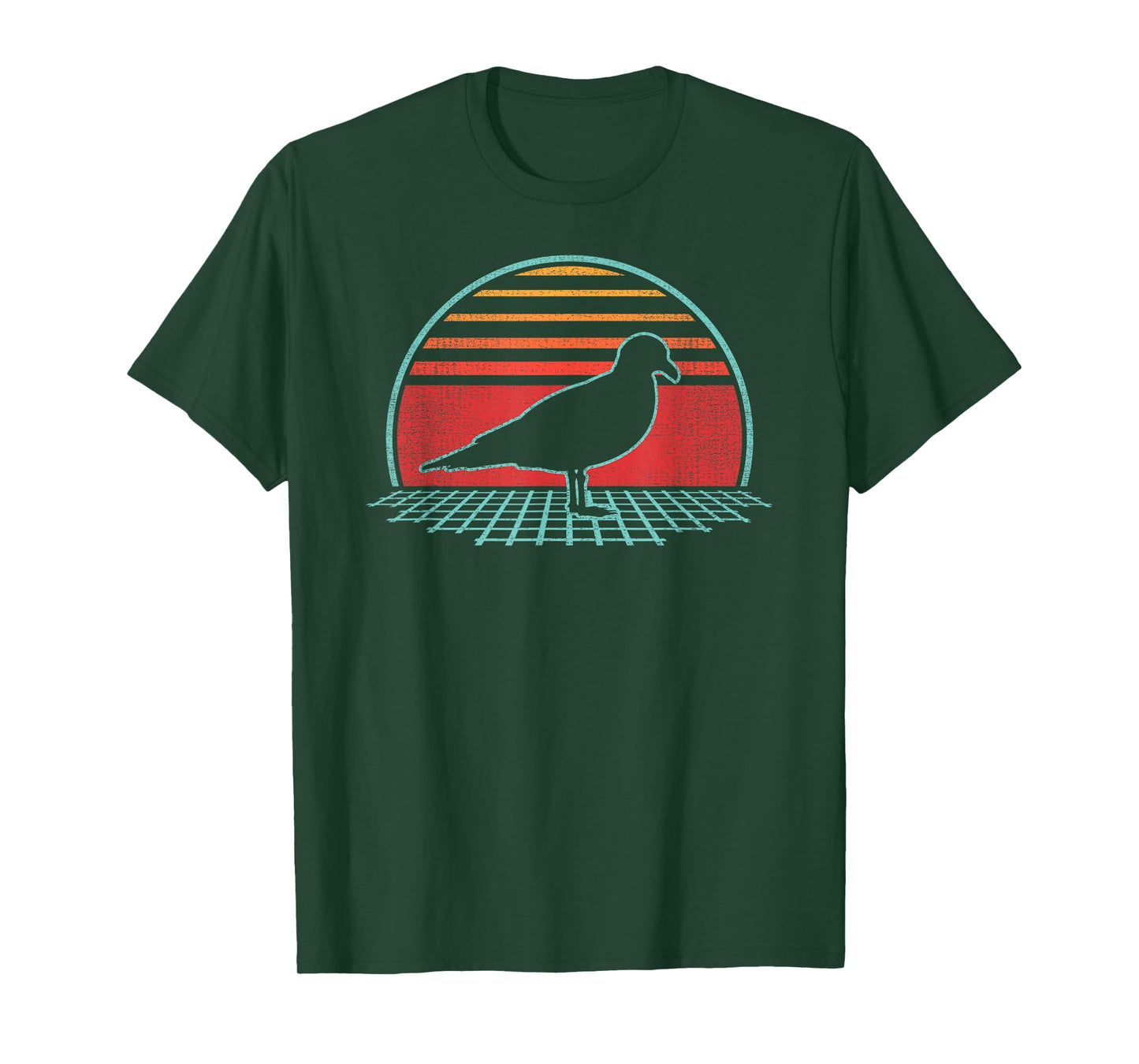 Seagull Bird Retro Vintage 80s Style Birding Gift T-Shirt