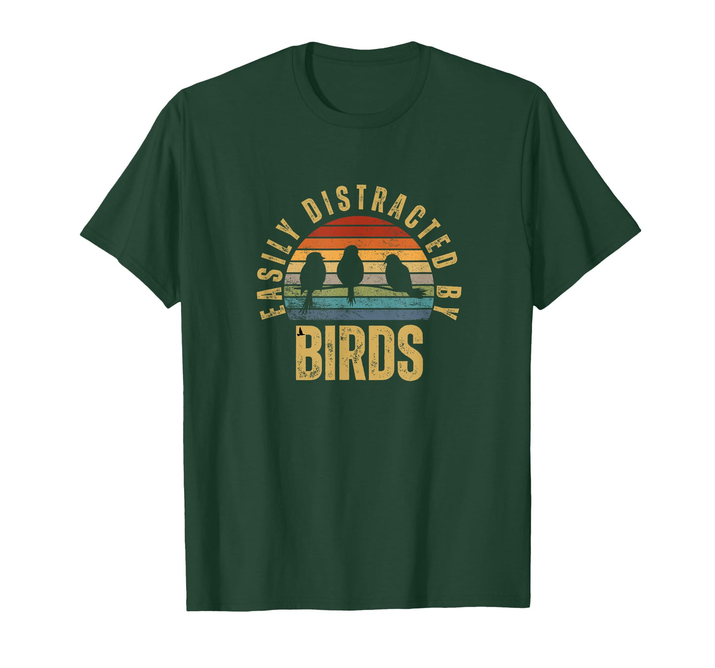 Easily Distracted By Birds Funny Bird Watching T-Shirt