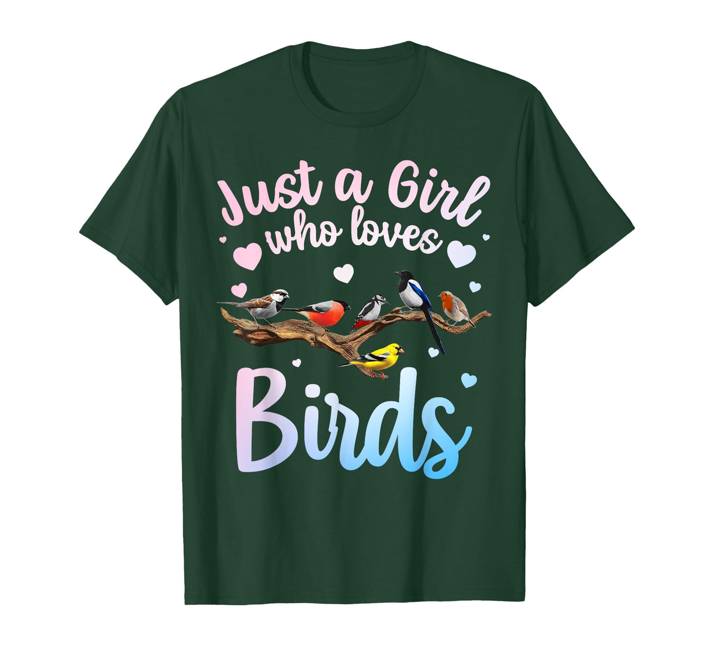 Cool Bird Watcher Art For Women Girls Birding Nerd Birder T-Shirt