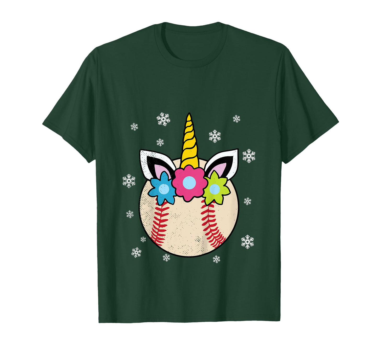 Unicorn Baseball Cute Sports Player Fan Girls Kids T-Shirt