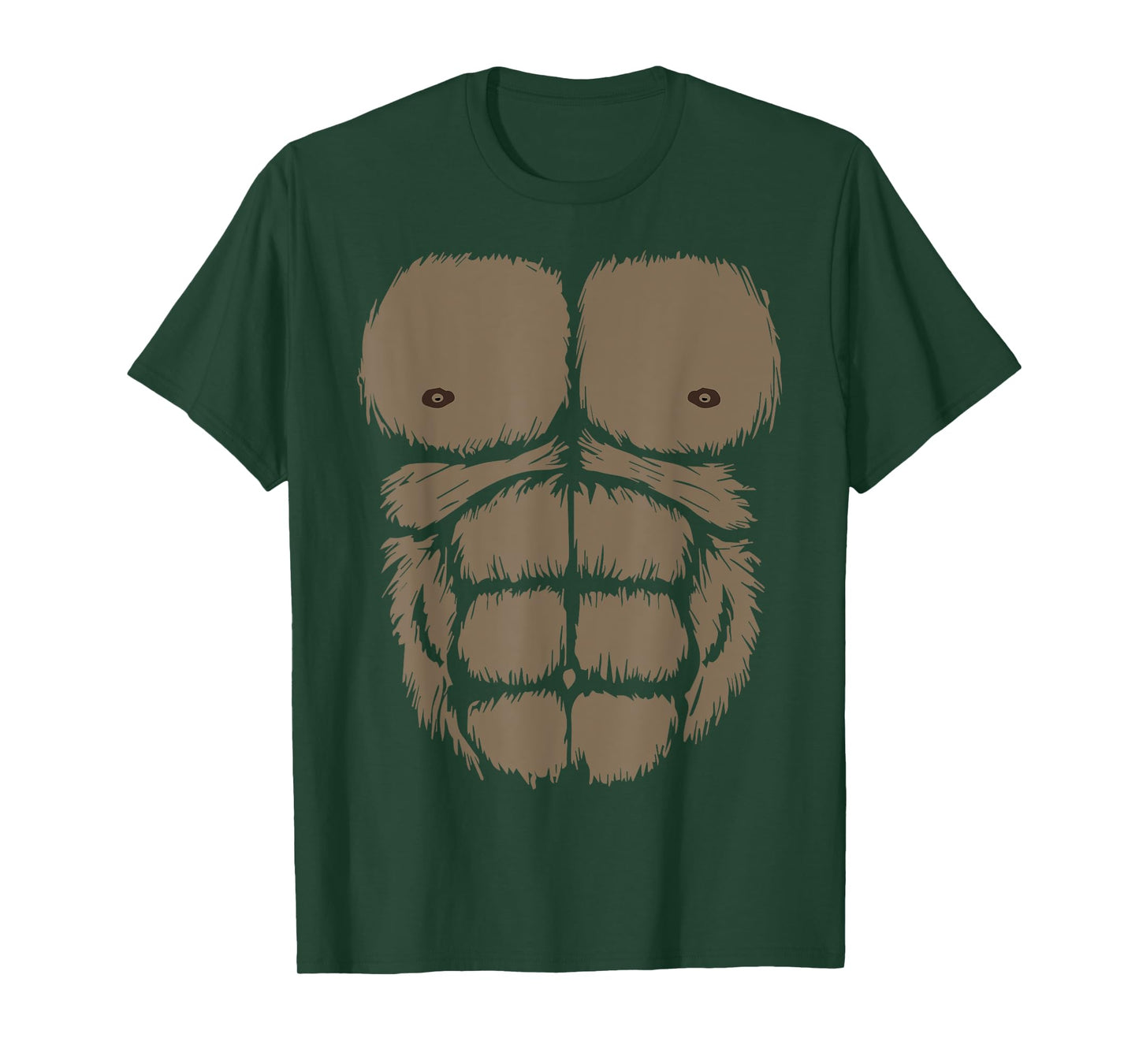 Gorilla Chest Belly Boy Men Monkey Costume Kids Fancy Dress T-Shirt