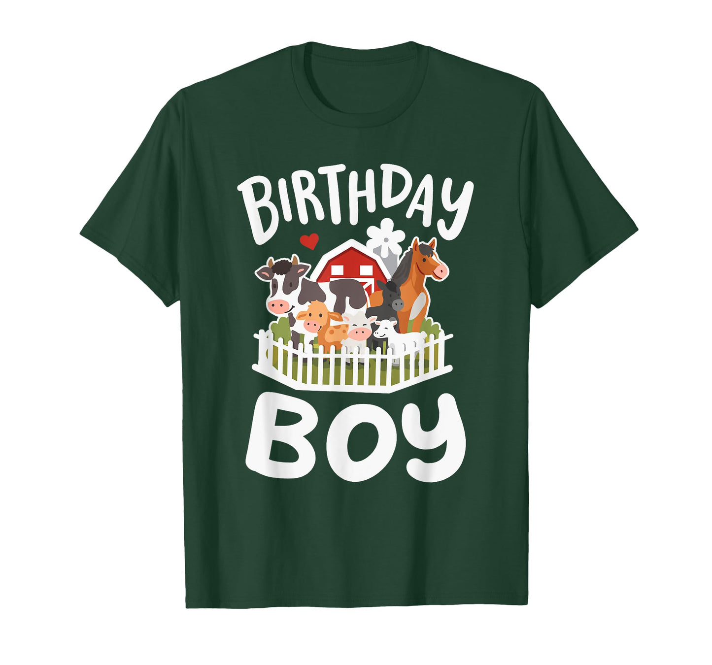 Birthday Boy Farm Animals Bday Matching Toddler Boys Kids T-Shirt
