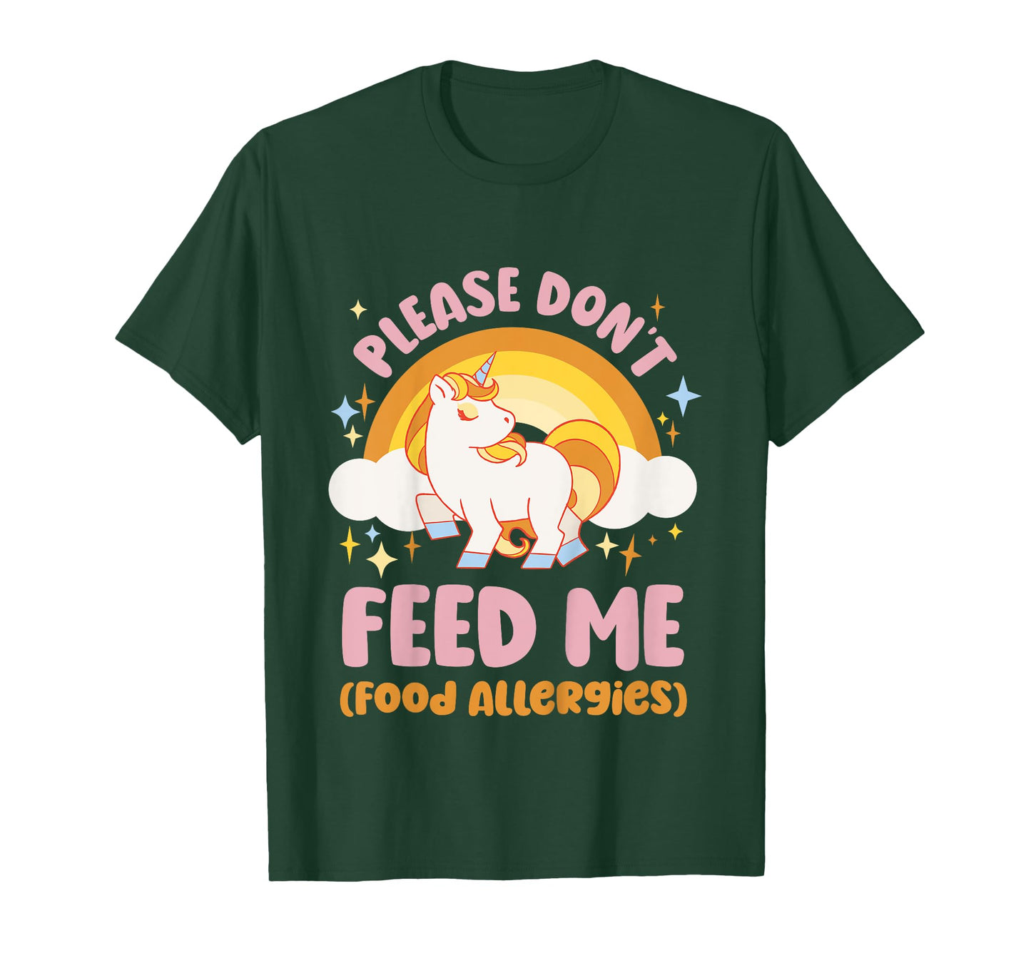 Food Allergy Toddler Kids Unicorn T-Shirt