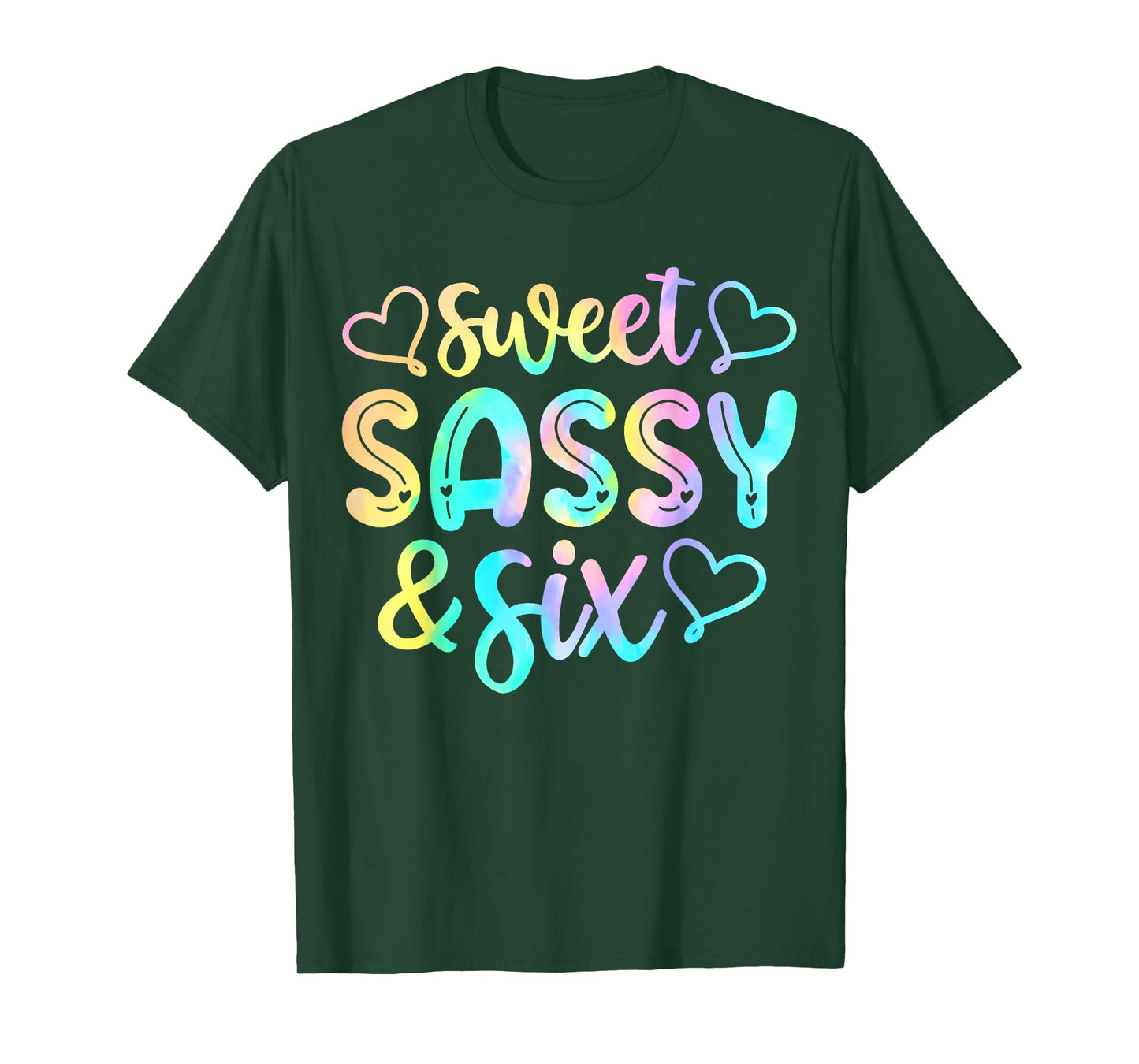 Kids 6th Birthday Girl Sweet Sassy And Six 6 Years Old Girls T-Shirt