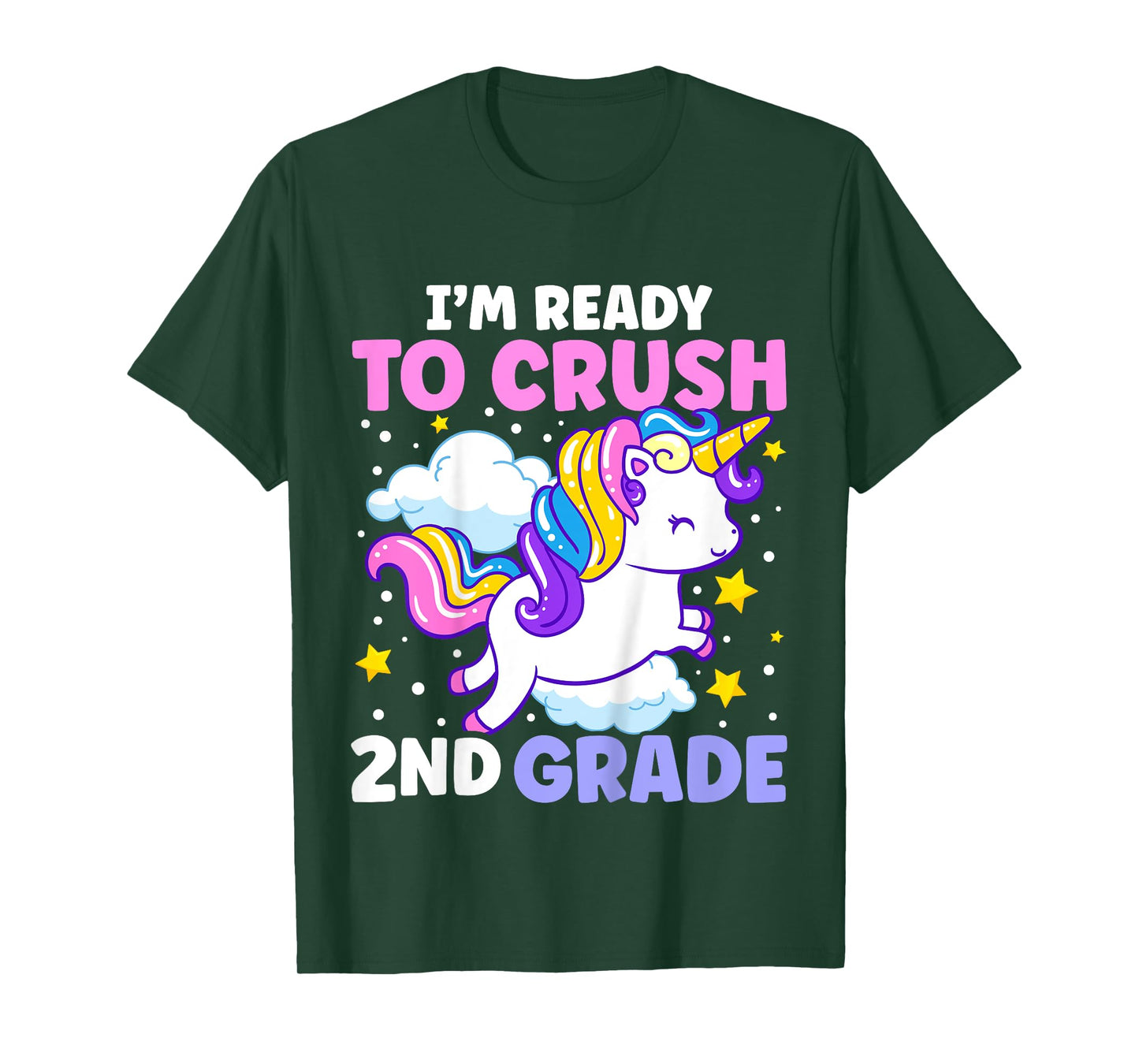 First Day of School I'm Ready To Crush 2nd Grade Unicorn T-Shirt