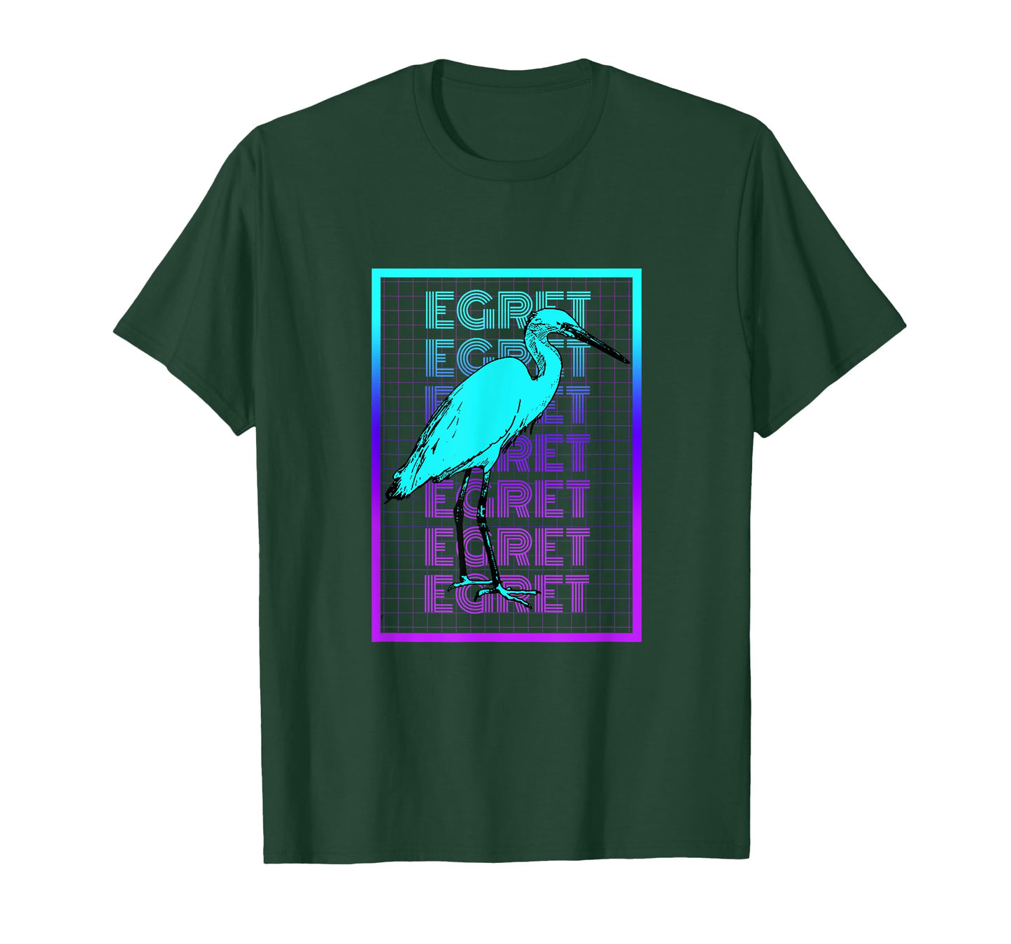 Egret Bird Vintage Retro Egret T-Shirt