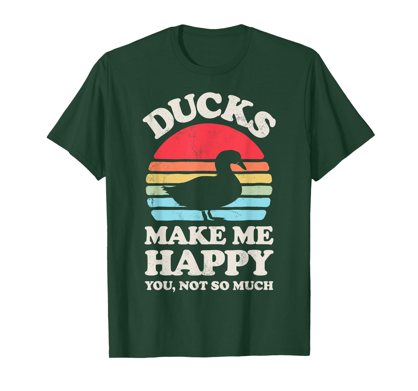 Ducks Make Me Happy Funny Duck Lover Farmer Farm Retro Men T-Shirt