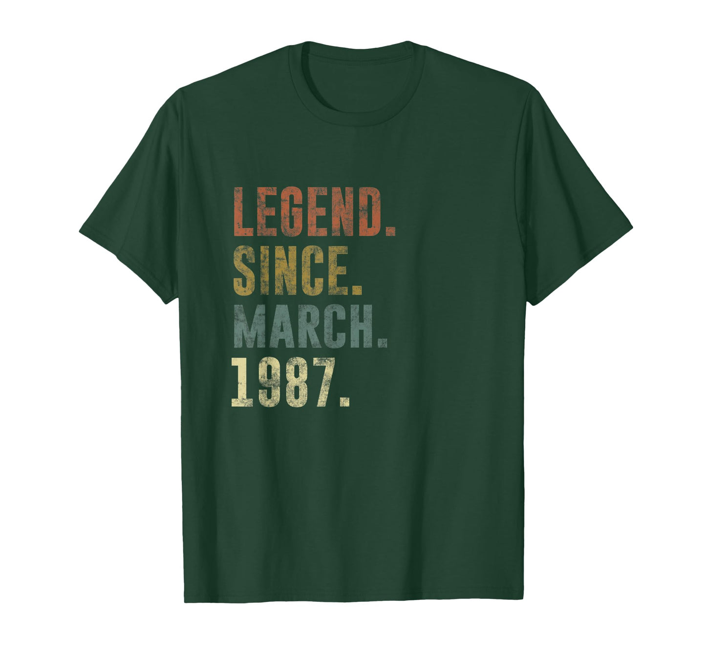 36th Retro Birthday Vintage Legend Since March 1987 T-Shirt