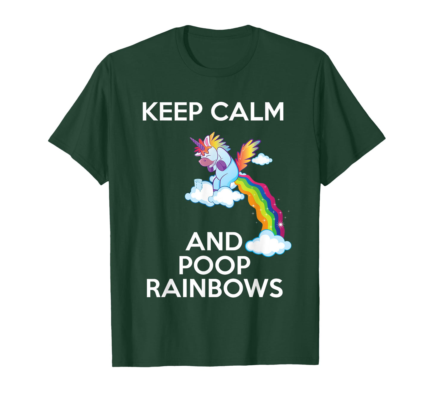 Unicorns Lover Gift Funny Rainbow Pooping Unicorn T-Shirt