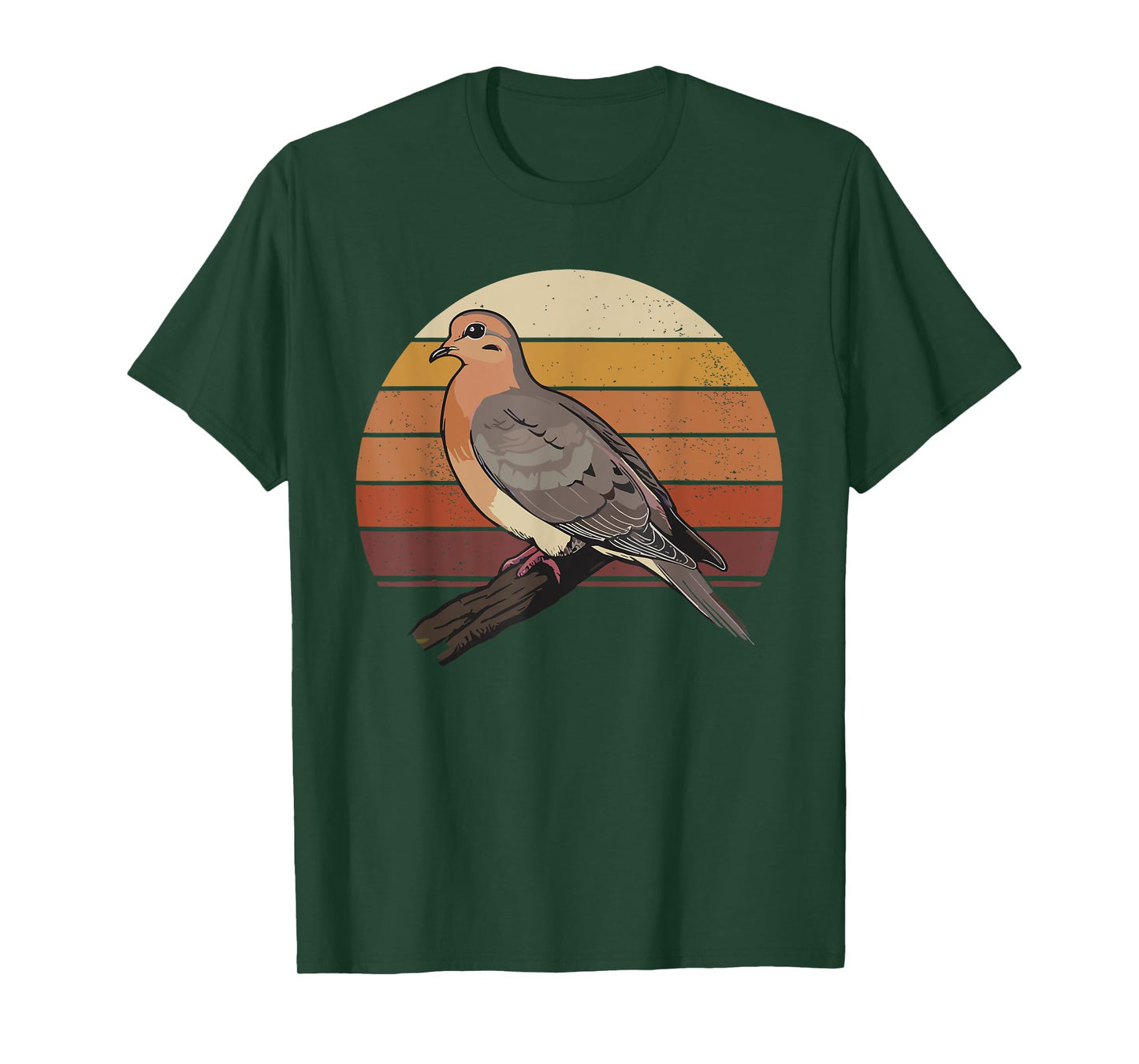 Mourning Dove Bird Lover Vintage Retro Sunset Bird Watching T-Shirt