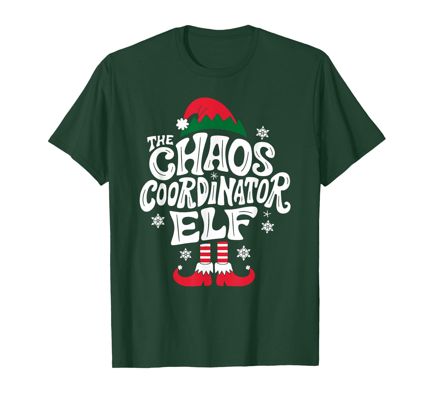 Christmas Chaos Coordinator Elf Xmas Pajama Gift Mom & Dad T-Shirt