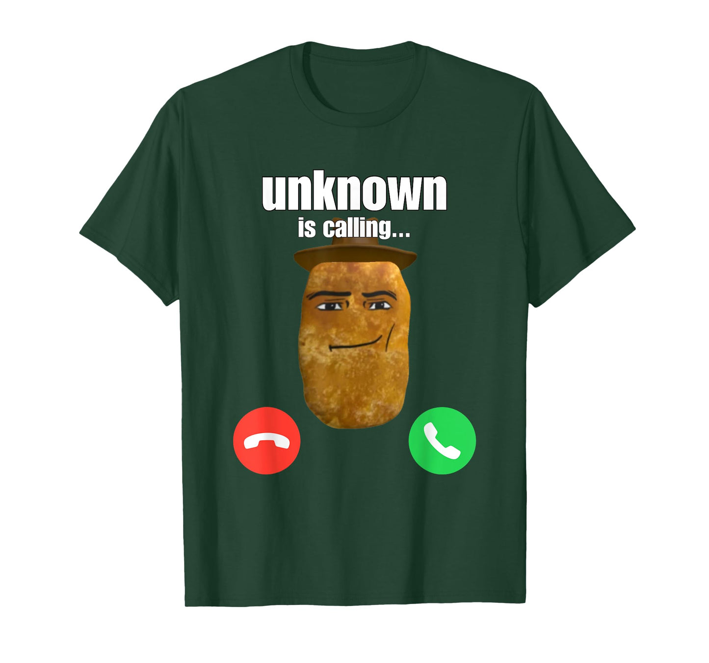 Chicken Nugget Man Face Cowboy Meme T-Shirt