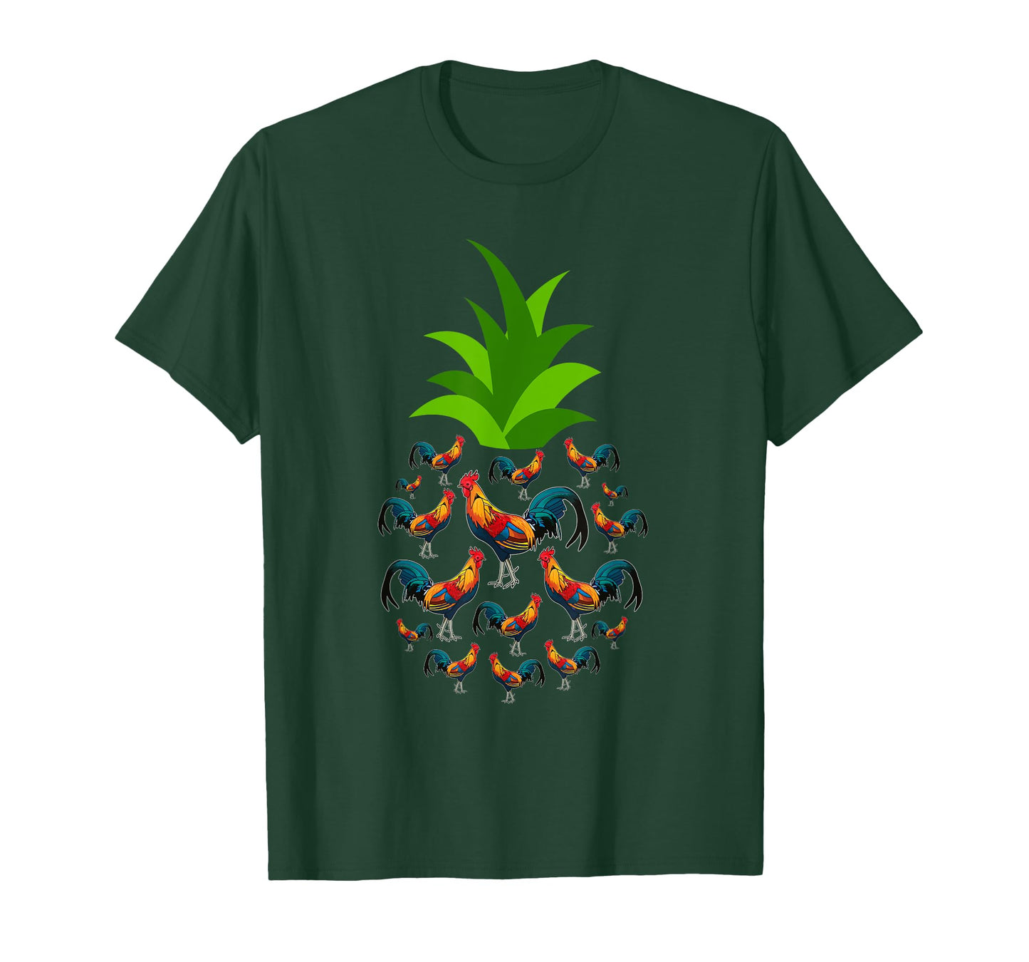 Hawaiian Pineapple Chickens Tropical Kauai Hawaii Chicken T-Shirt