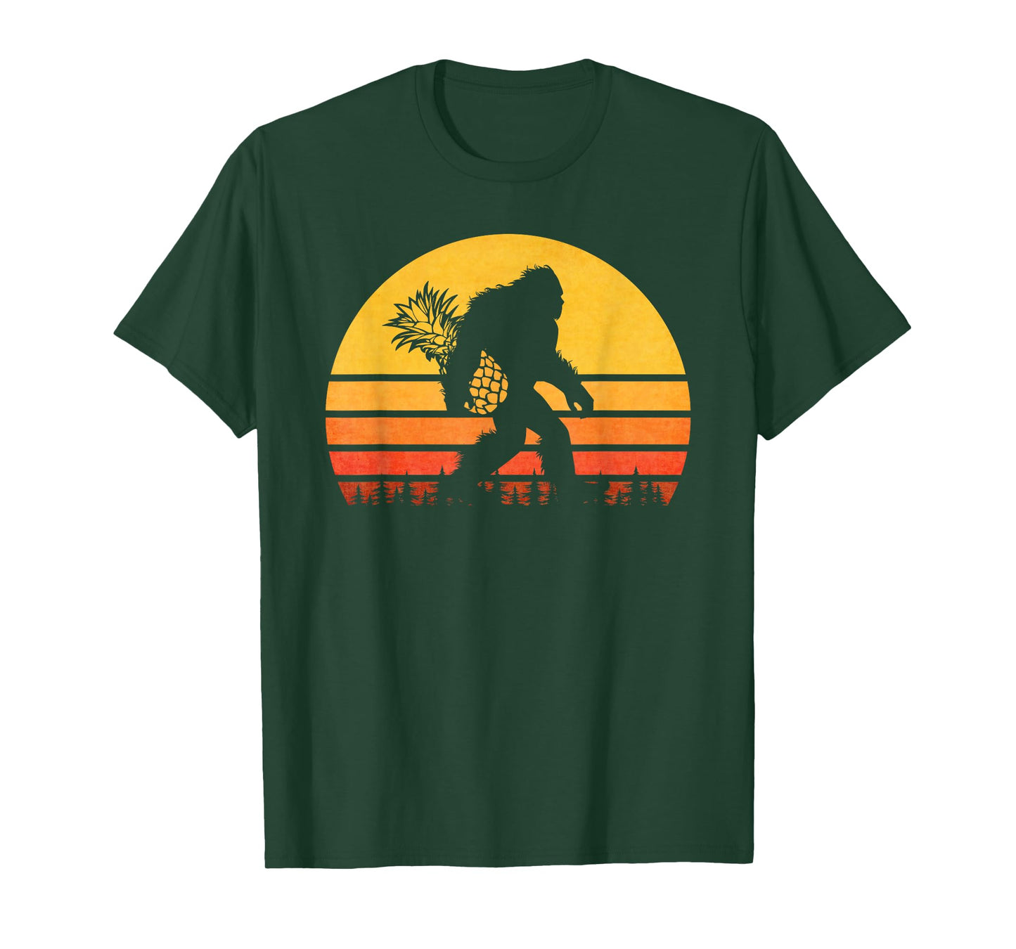 Retro Bigfoot Pineapple T-Shirt, Sasquatch With Fruit Tee T-Shirt