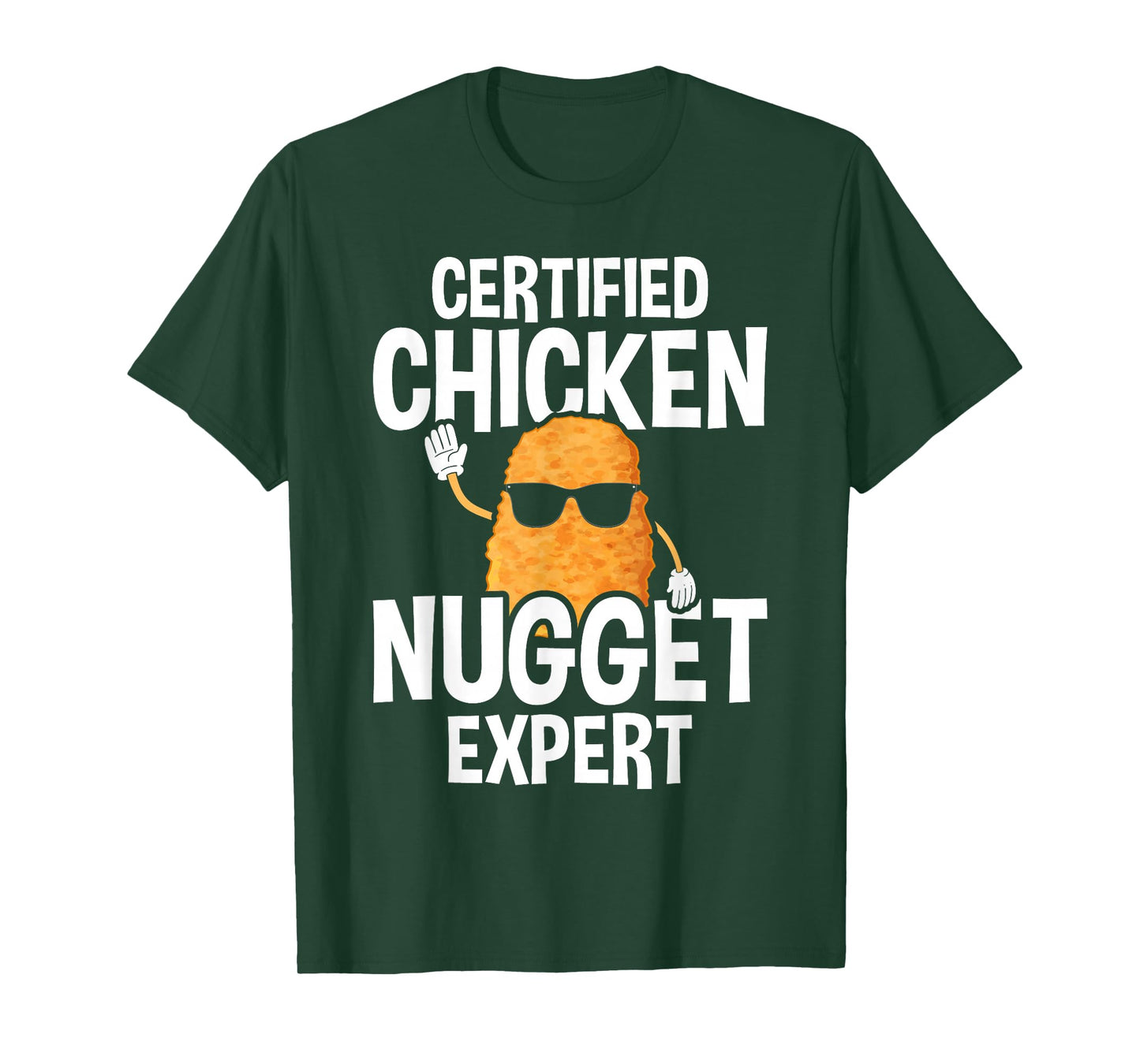 Certified Chicken Nugget Expert - Funny Chicken Nuggets T-Shirt, Small, Black