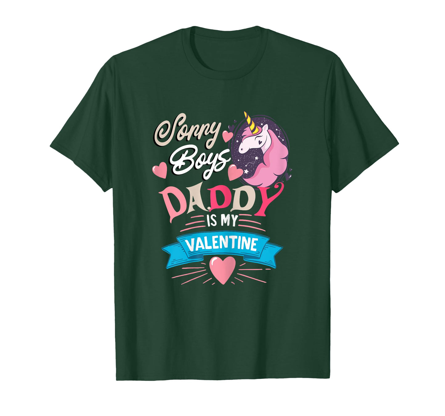 Sorry Boys Daddy Is My Valentine - Cute Unicorn Father's Day T-Shirt