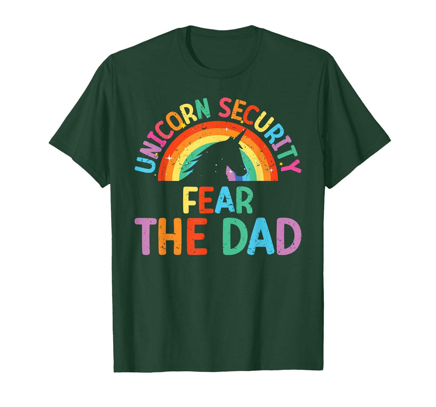 Costume Men Unicorn Security Fear The Dad Funny T-Shirt