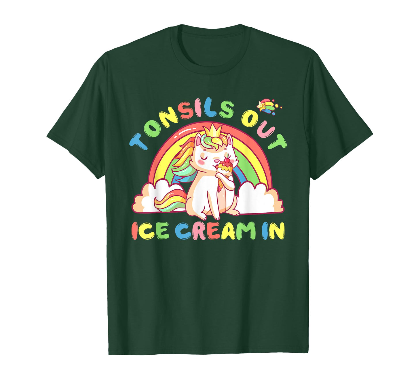 Tonsil Out Ice Cream In Tonsil Removal Surgery Recovery gift Men Women Kids T-Shirt