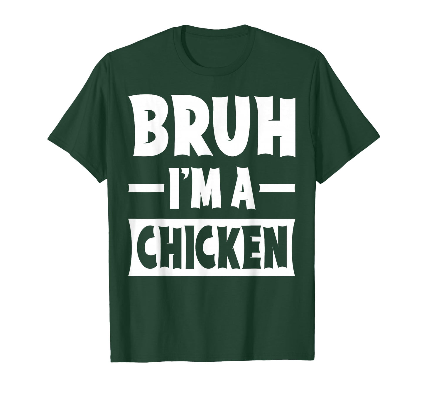 Bruh I'm A Chicken Funny Lazy Halloween Costume Party T-Shirt