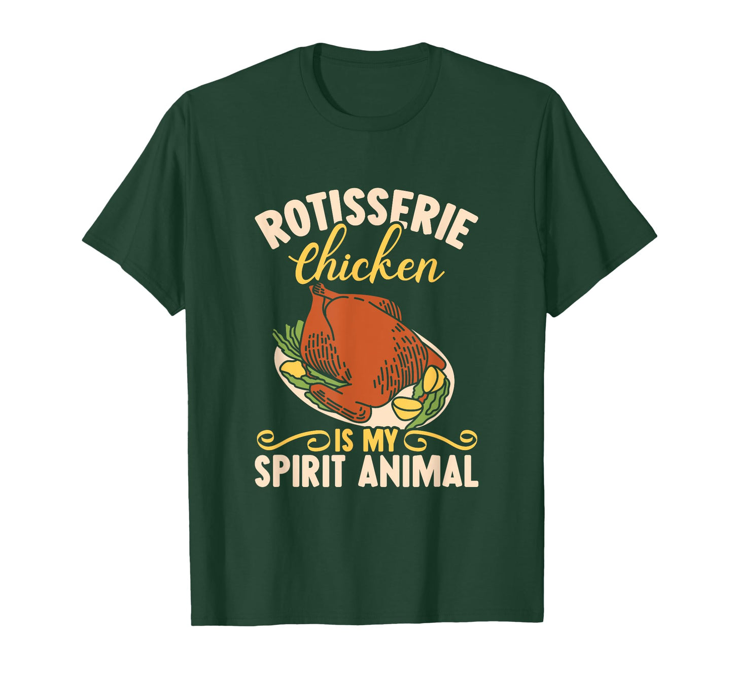 Rotisserie Chicken Is My Spirit Animal Grill BBQ Master Dad T-Shirt