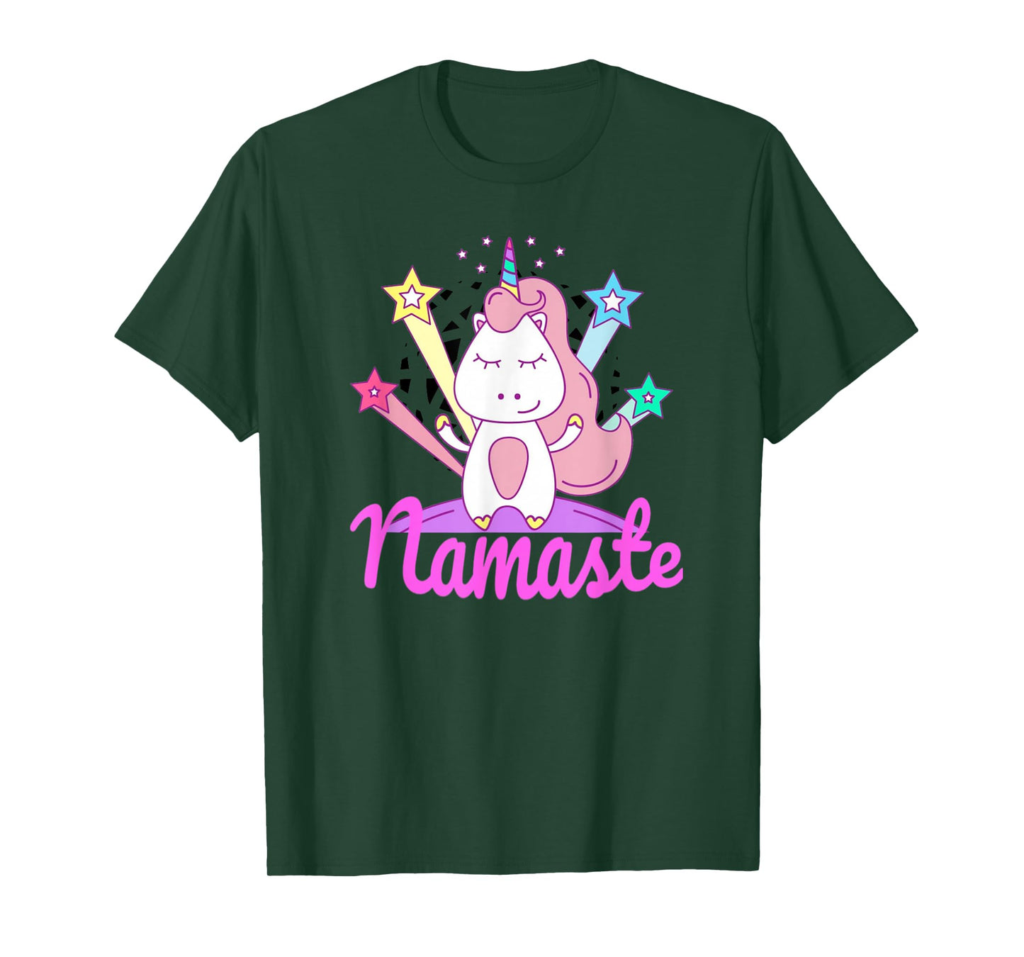 Namaste Unicorn Tee for Kids - Girls Yoga T-shirt T-Shirt