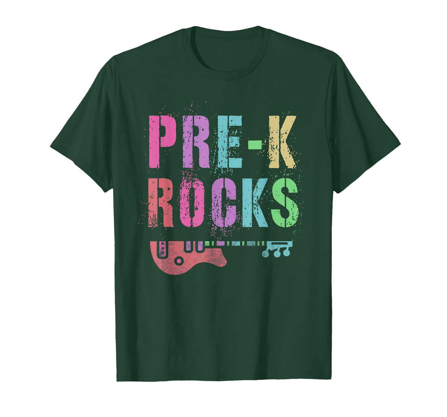 Vintage PRE-K ROCKS Teacher Rockstars I Teach ABCD Preschool T-Shirt for Men Women Girls Kids