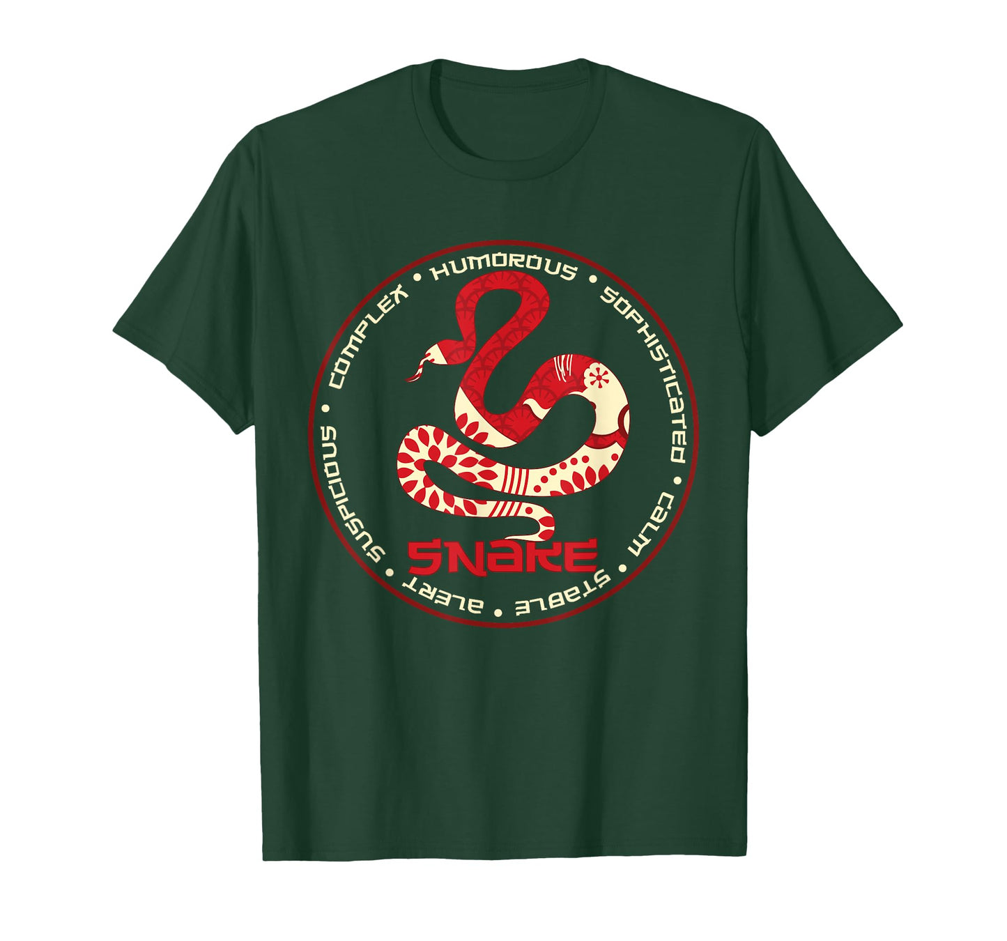 Chinese Zodiac Year of the Snake Astrology Horoscope T-Shirt