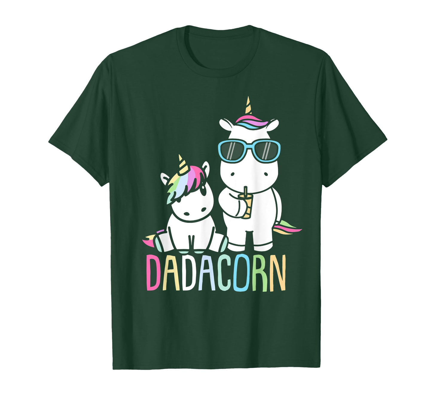 Funny Father's Day Dadacorn Shirt Unicorn Dad Baby T-Shirt