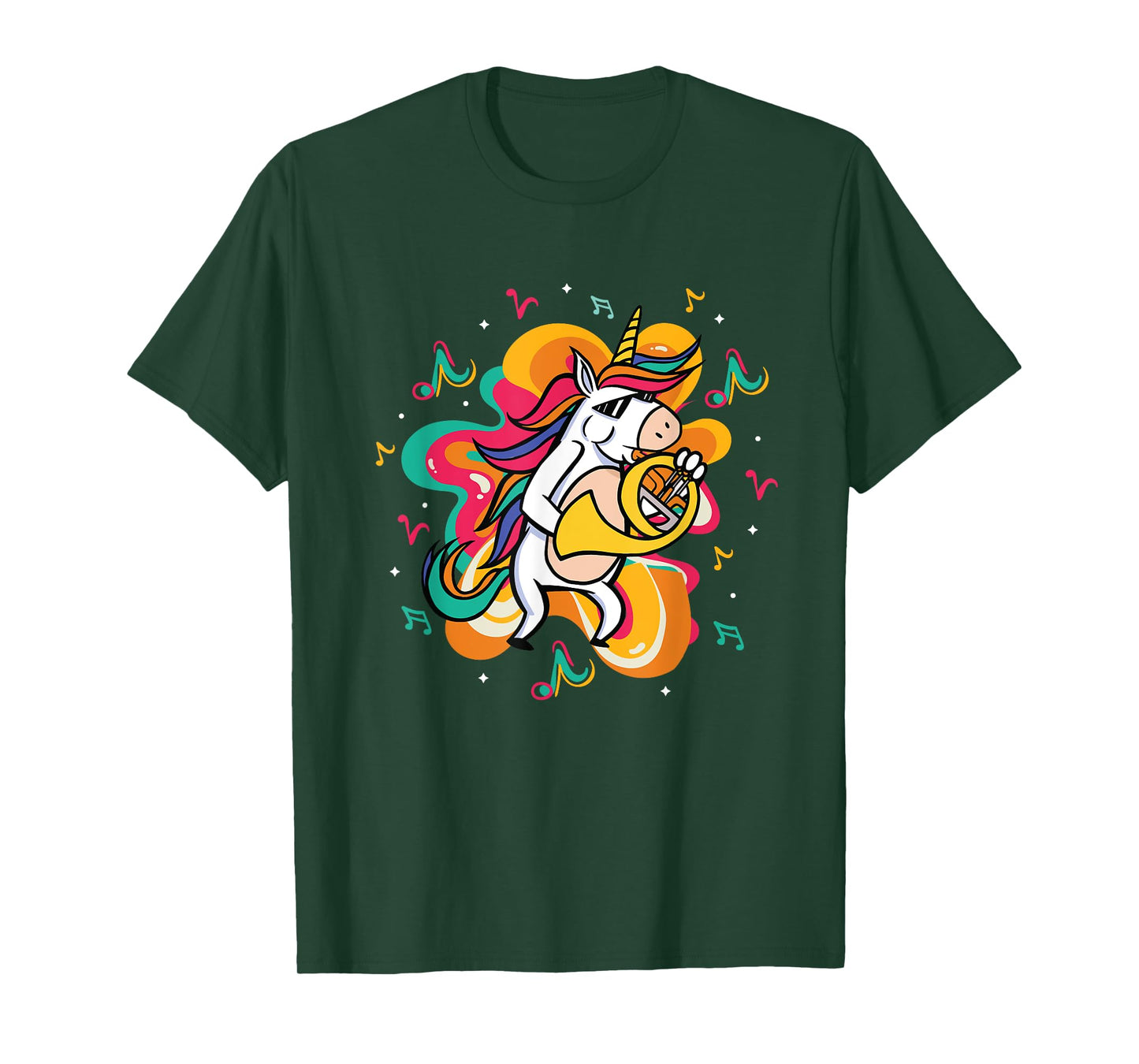Unicorn Playing French Horn T-Shirt