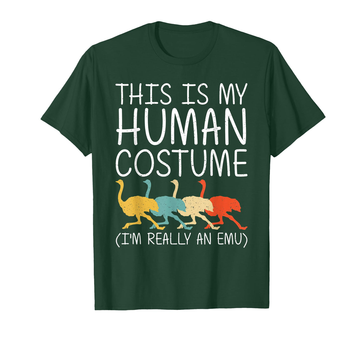 Emu Halloween Human Costume Ostrich Bird Rhea Easy DIY Gift T-Shirt