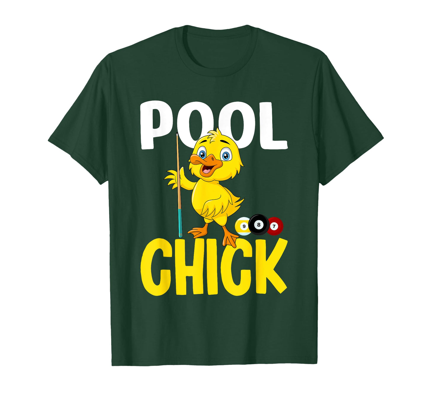 Funny Pool Chick 8 Ball Women Cute Billiards Ladies T-Shirt