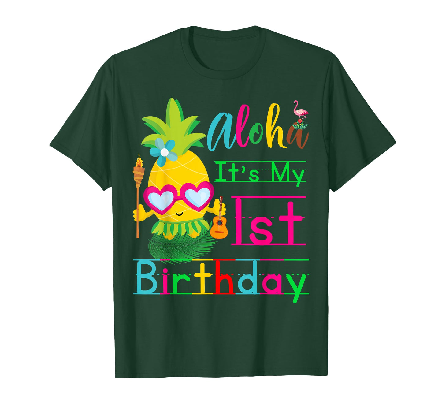 Aloha It's My First Birthday Hawaii One 1st Year Baby Girls T-Shirt