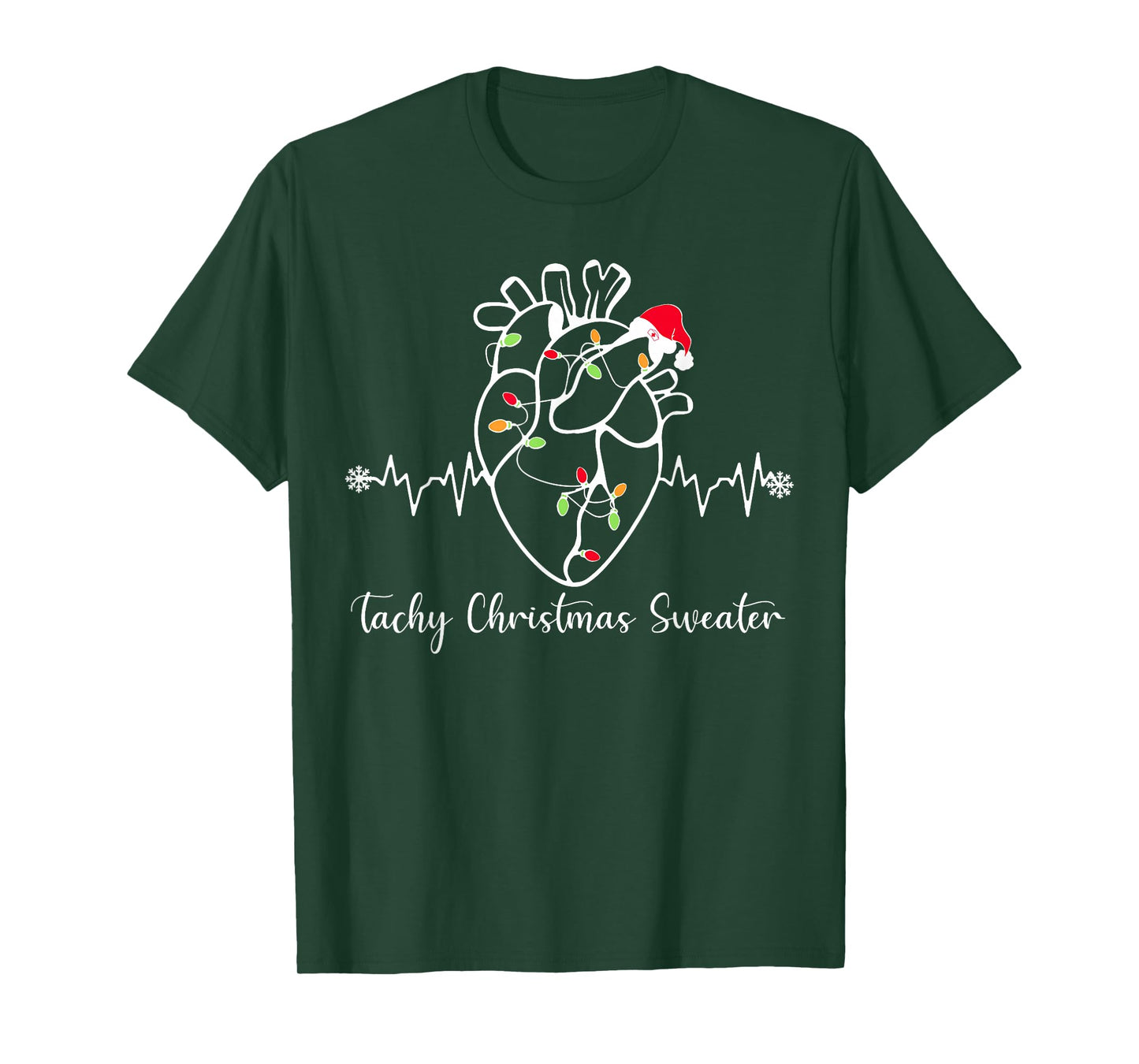 Tachy Christmas Sweater Anatomy Heart Cardiac Nurse Xmas T-Shirt
