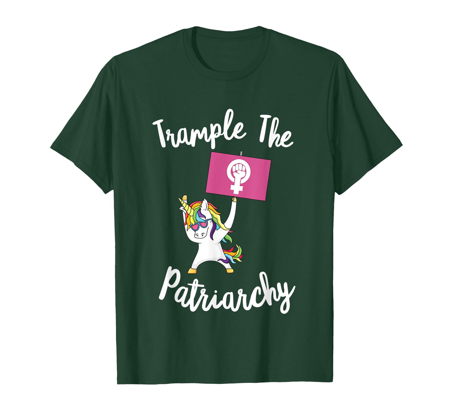 Feminist Unicorn Trample The Patriarchy Activist Flag Resist T-Shirt